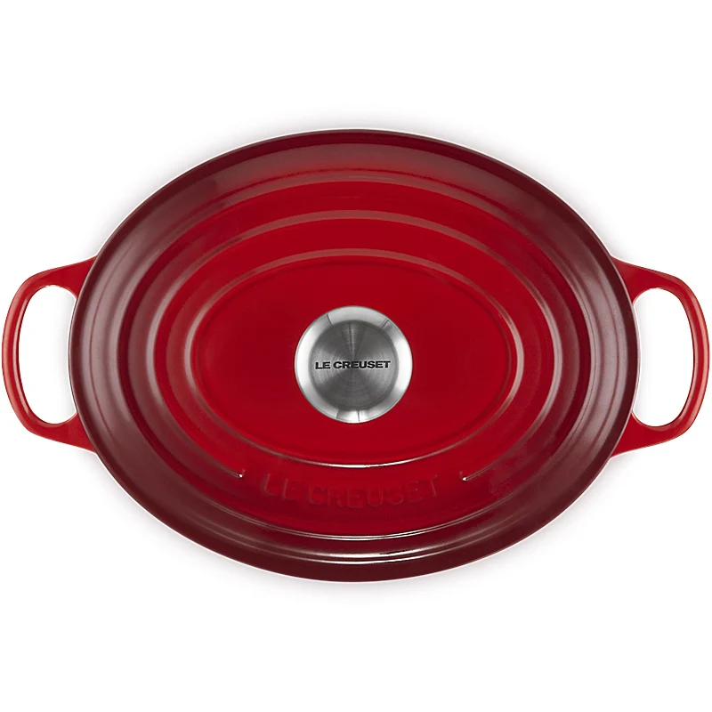 Le Creuset Gourmet Bräter Signature oval 27cm Kirschrot