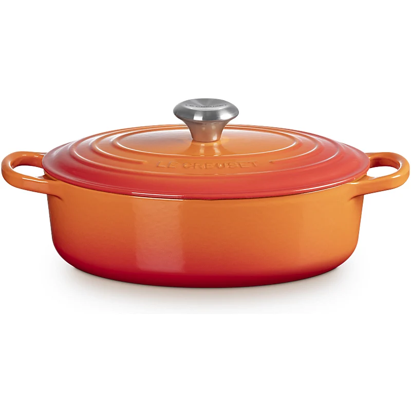 Le Creuset Gourmet Bräter Signature oval 27cm Ofenrot