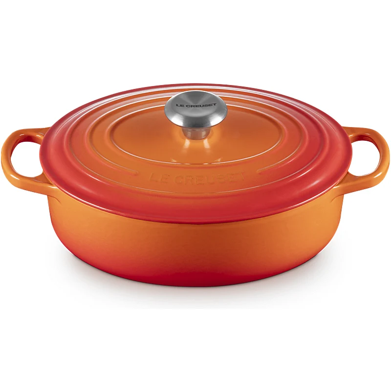 Le Creuset Gourmet Bräter Signature oval 27cm Ofenrot