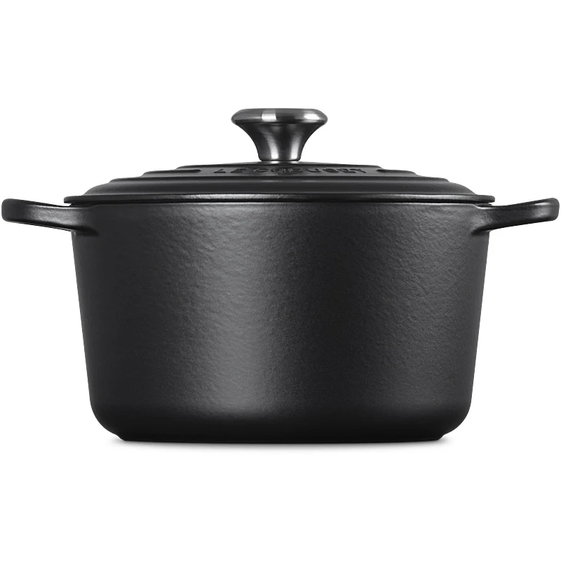 Le Creuset Bräter Signature hoch 24 cm Schwarz matt innen & außen