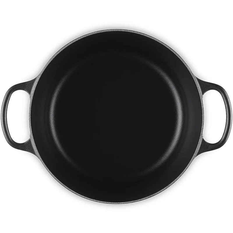 Le Creuset Bräter Signature hoch 24 cm Schwarz matt innen & außen