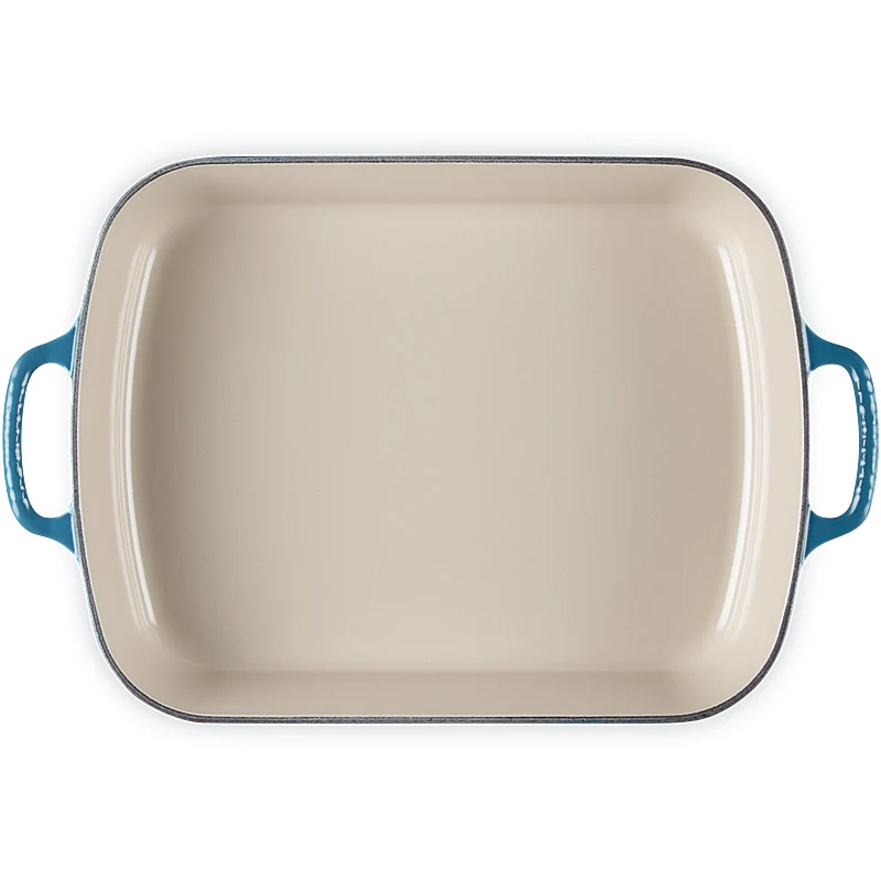 Le Creuset Bratreine Signature rechteckig 33cm Deep Teal