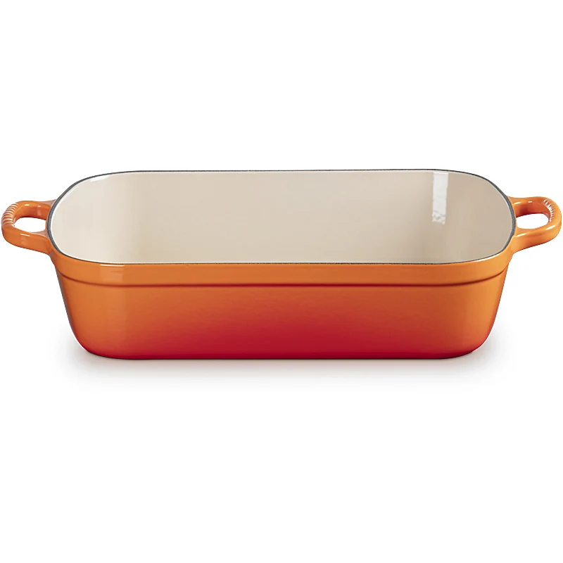 Le Creuset Bratreine Signature rechteckig 33cm Ofenrot