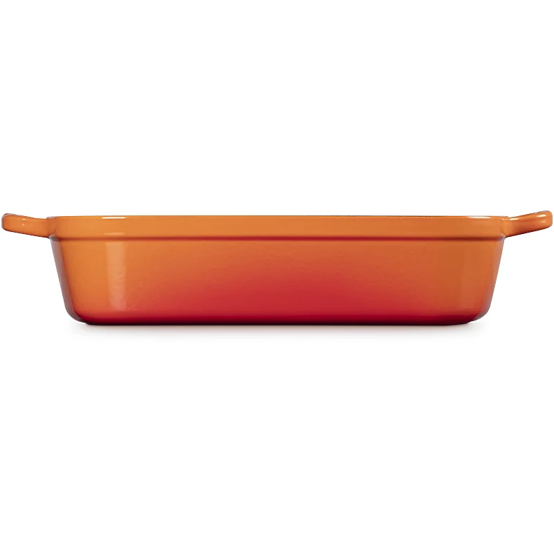 Le Creuset Bratreine Signature rechteckig 33cm Ofenrot