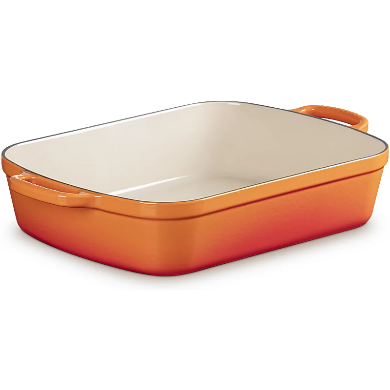 Le Creuset Bratreine Signature rechteckig 33cm Ofenrot