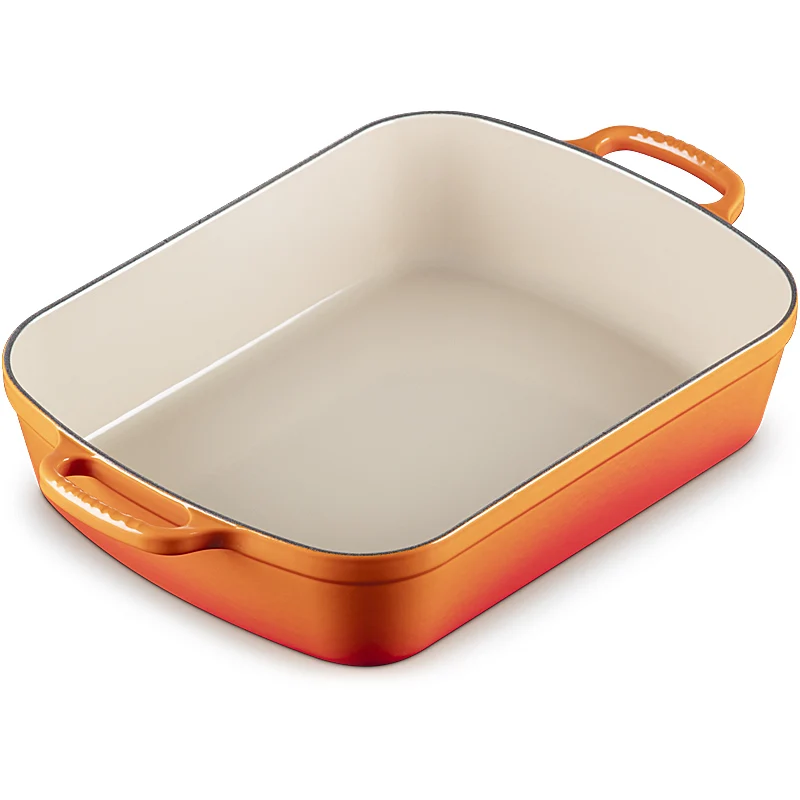 Le Creuset Bratreine Signature rechteckig 33cm Ofenrot