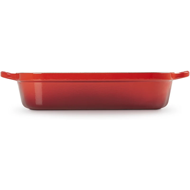 Le Creuset Bratreine Signature rechteckig 33cm Kirschrot