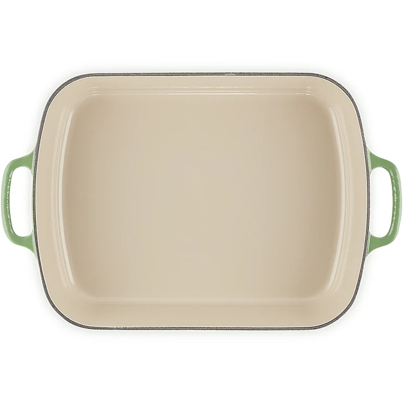 Le Creuset Bratreine Signature rechteckig 33cm Bamboo Green