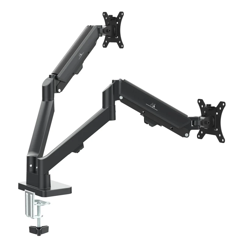 Maclean 2 monitor mount, gas spring, 17"-32", 2-10kg, black, MC-134