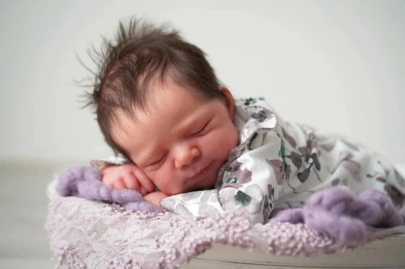 Zero pam Schlafend Reborn Baby Junge, 48 cm Reborn Baby Vollsilikon Lebensecht Junge Augen Geschloss