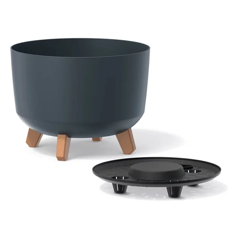 Prosperplast DGRL200-443U Flower Pot Planter with Legs 3L Modern Decorative Round