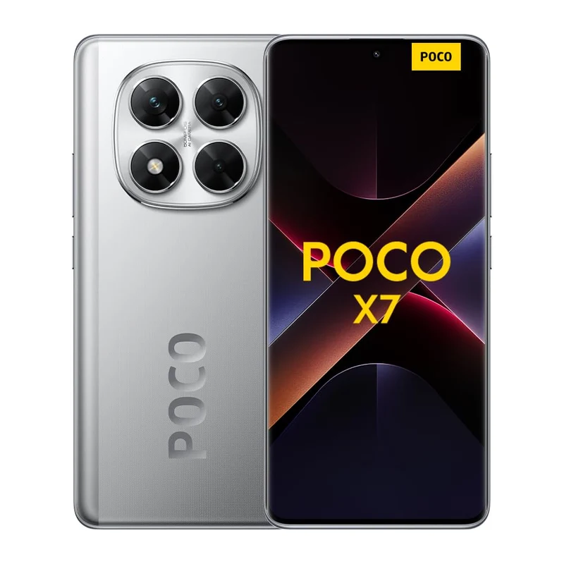 Xiaomi Poco X7 Smartphone, 12+512GB, Silber, 50MP Hauptkamera mit OIS, 5110mAh Akku, IP68 POCO X7 12