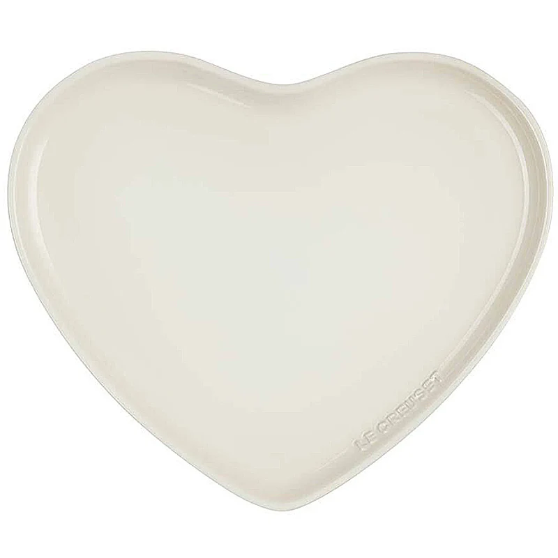 Le Creuset Servierplatte Herz 32 cm Meringue
