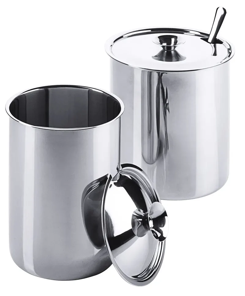 Edelstahl Dressing-Behälter 10-12 cm hochglänzend poliert