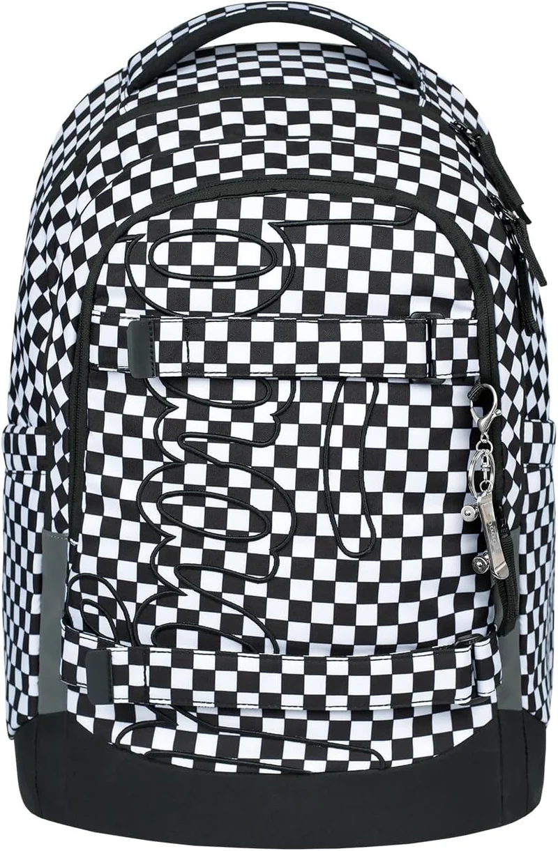 Baagl Schulrucksack für Jungen Mädchen Teenager - Skate Max - Skateboard Rucksack - Kinderrucksack m
