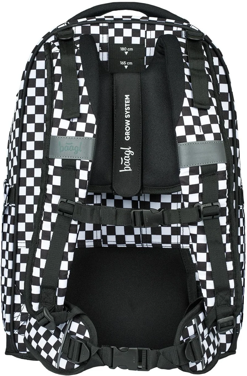 Baagl Schulrucksack für Jungen Mädchen Teenager - Skate Max - Skateboard Rucksack - Kinderrucksack m