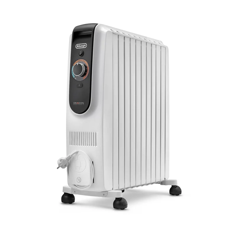De'Longhi Dragon EasyTronic – Ölheizer für Räume bis 75m³, Elektroheizung mit Sicherheitsthermostat,
