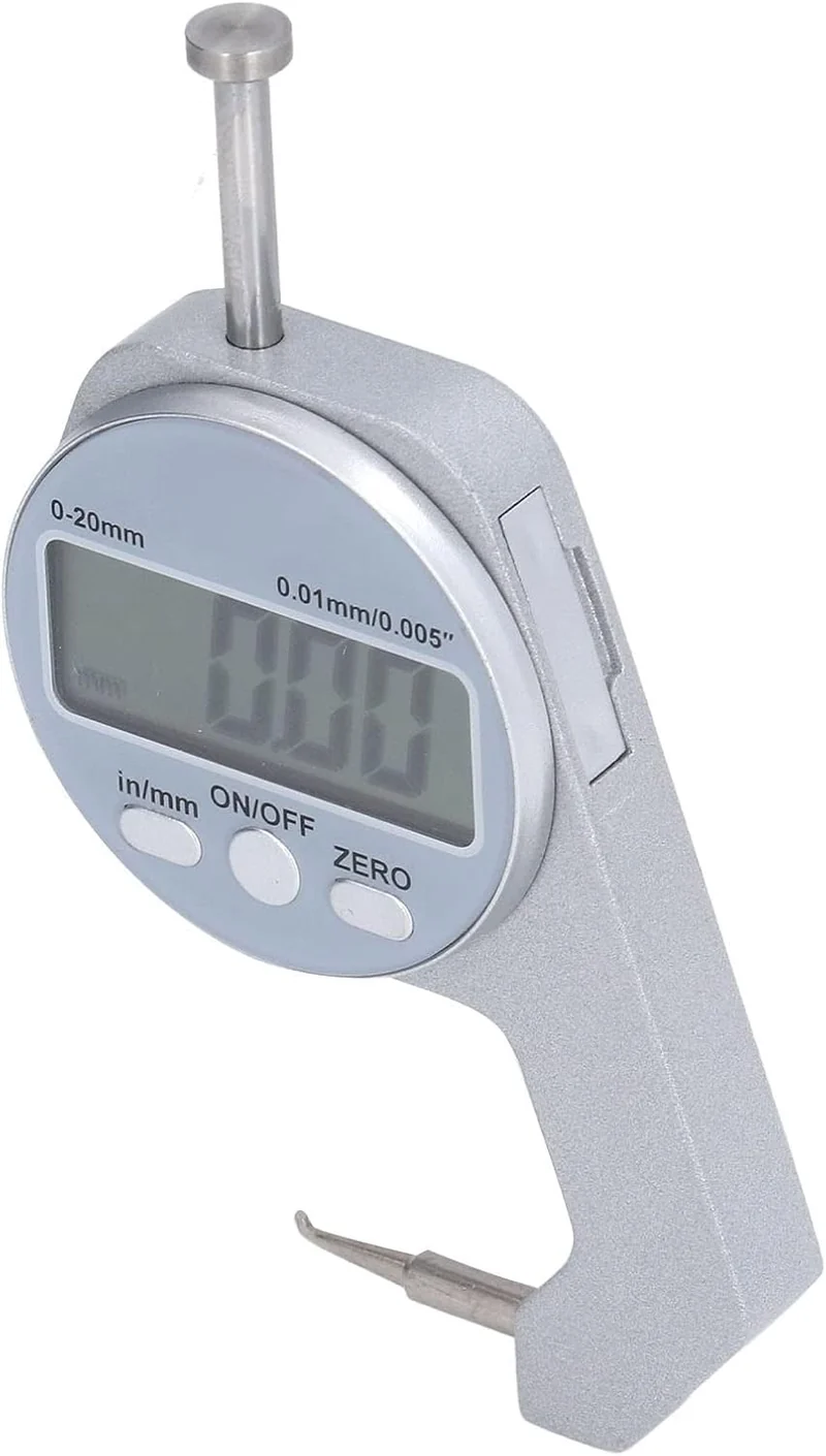 Dickenmesser, EVTSCAN Dickenmesser 0-20 mm Bereich Digitalanzeige Mini-Dickenmesser mit kleiner gebo