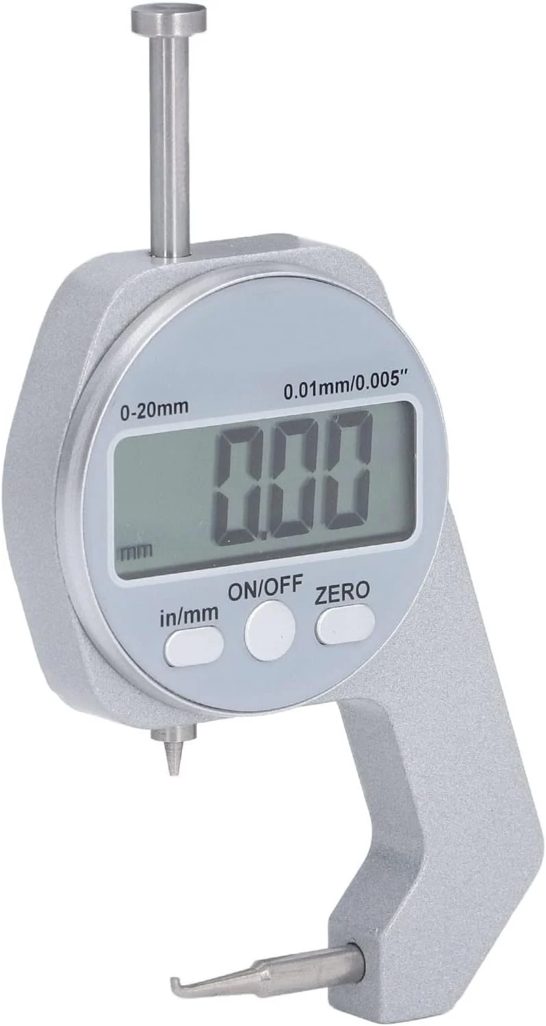 Dickenmesser, EVTSCAN Dickenmesser 0-20 mm Bereich Digitalanzeige Mini-Dickenmesser mit kleiner gebo