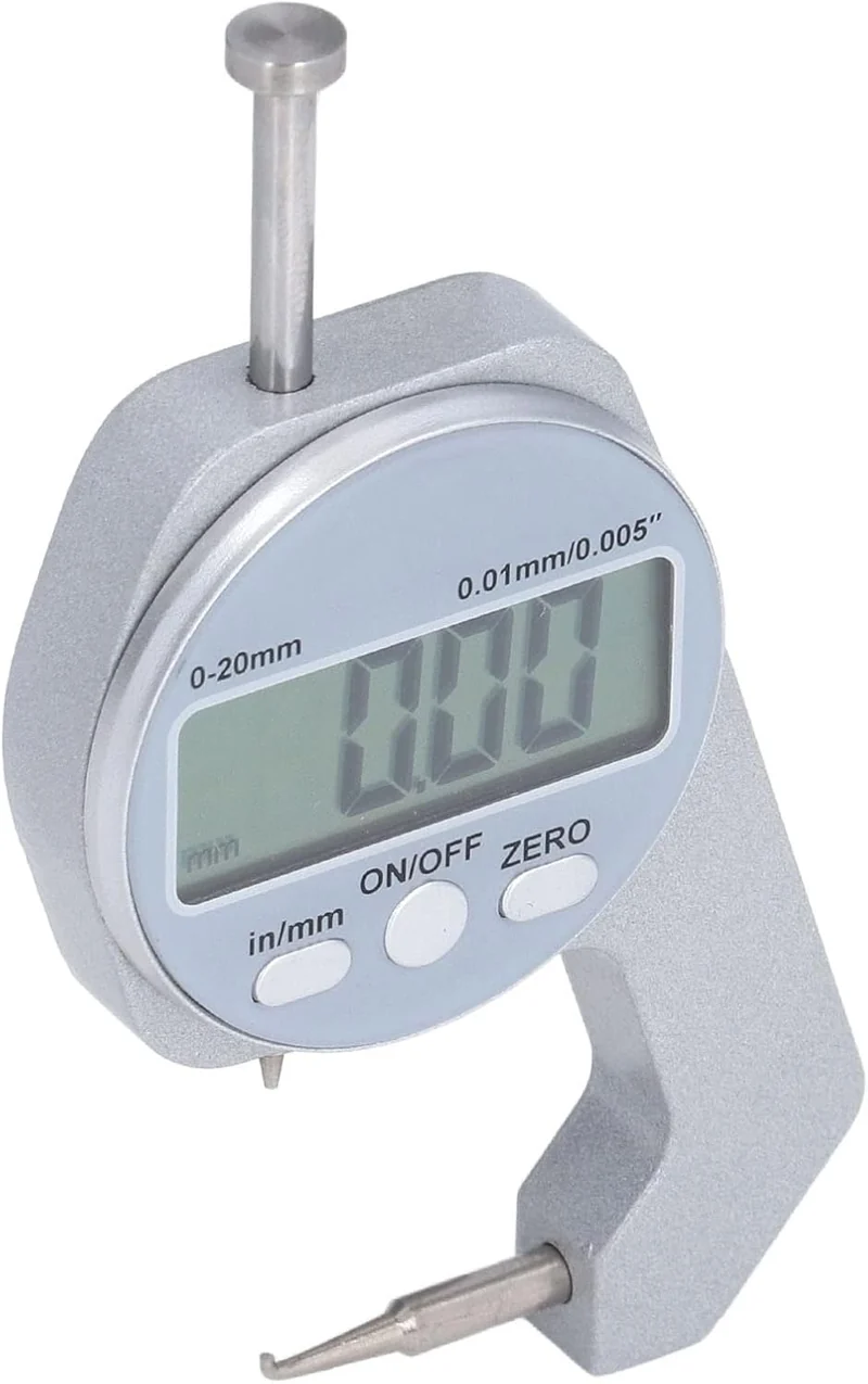 Dickenmesser, EVTSCAN Dickenmesser 0-20 mm Bereich Digitalanzeige Mini-Dickenmesser mit kleiner gebo
