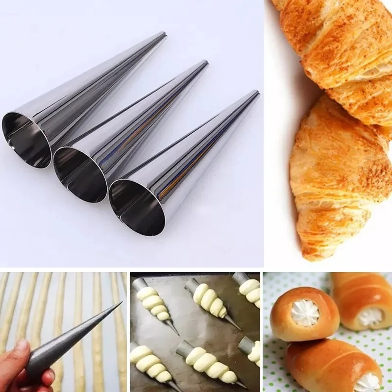Cannoli Form Tubes Croissants Mold 3PCS