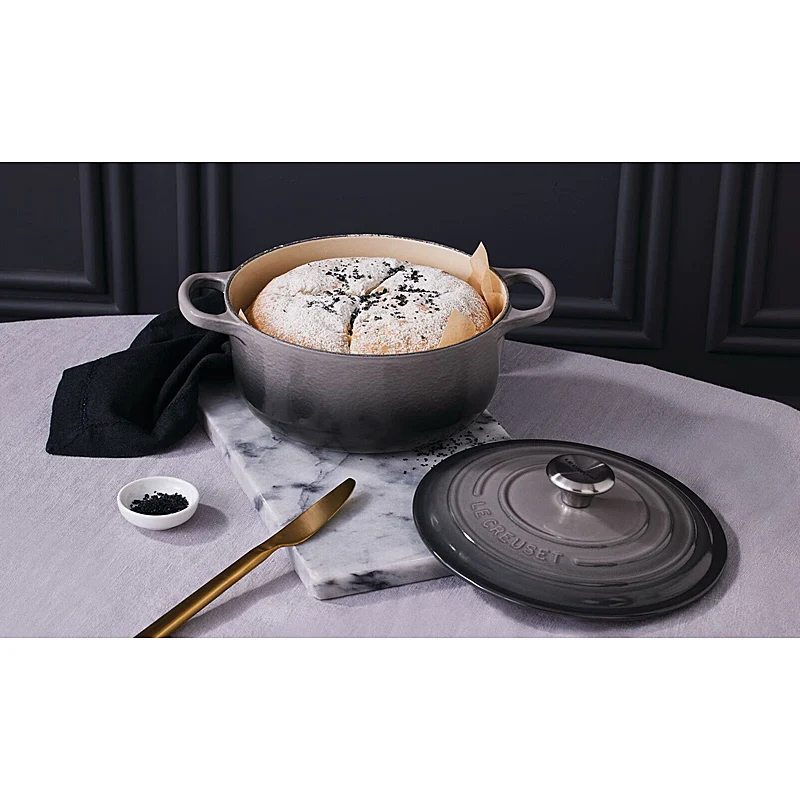 Le Creuset Bräter Signature rund 20 cm Flint