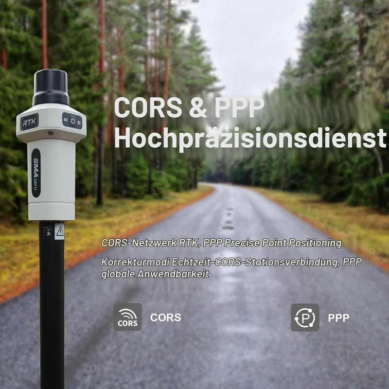 SMA25R Net GNSS RTK-Vermessungssystem: Handgeführter Hochpräzisions-Positionierungsempfänger mit Kol