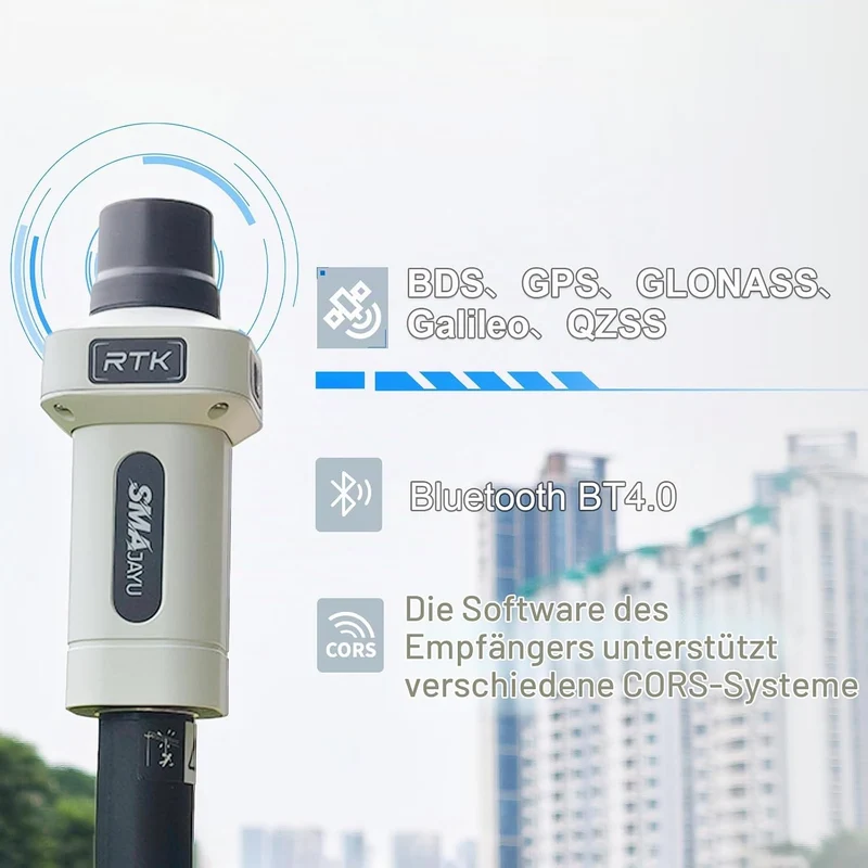 SMA25R Net GNSS RTK-Vermessungssystem: Handgeführter Hochpräzisions-Positionierungsempfänger mit Kol