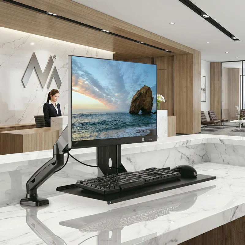 Maclean MC-756 Keyboard Mouse Tray Monitor Mount Bracket Holder VESA Standard Mounting