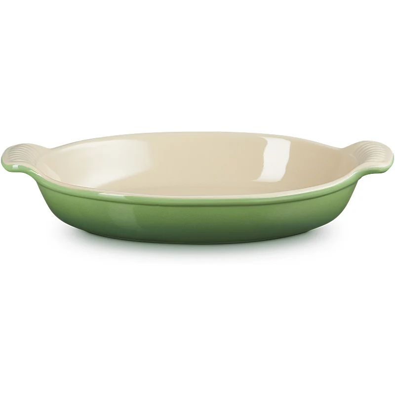 Le Creuset Auflaufform Tradition oval 28 cm Bamboo Green