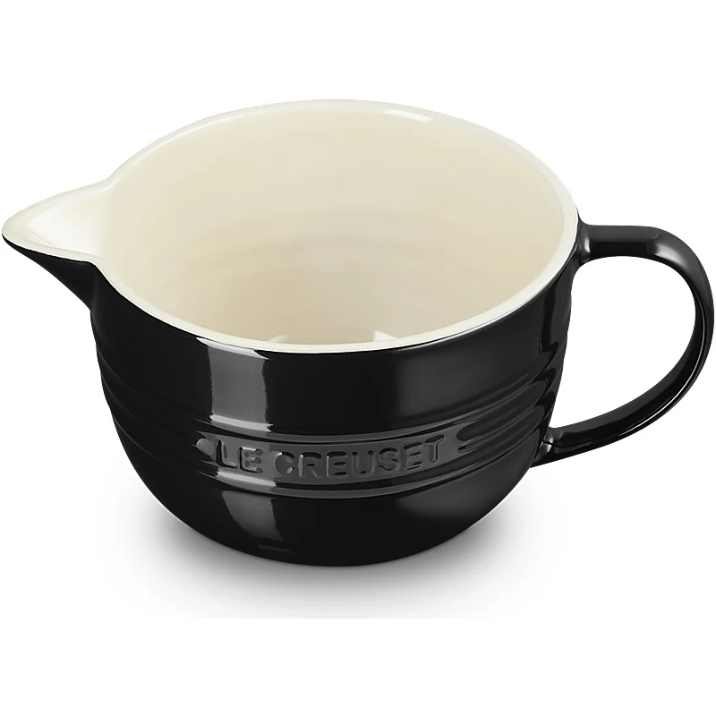 Le Creuset Rührschüssel mit Henkel 27 cm Schwarz Glänzend