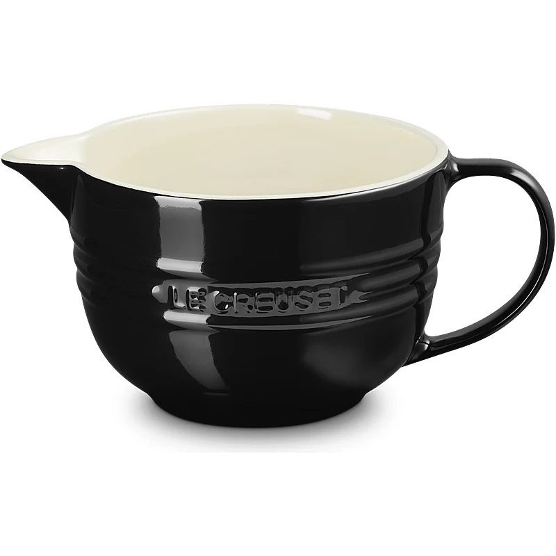 Le Creuset Rührschüssel mit Henkel 27 cm Schwarz Glänzend
