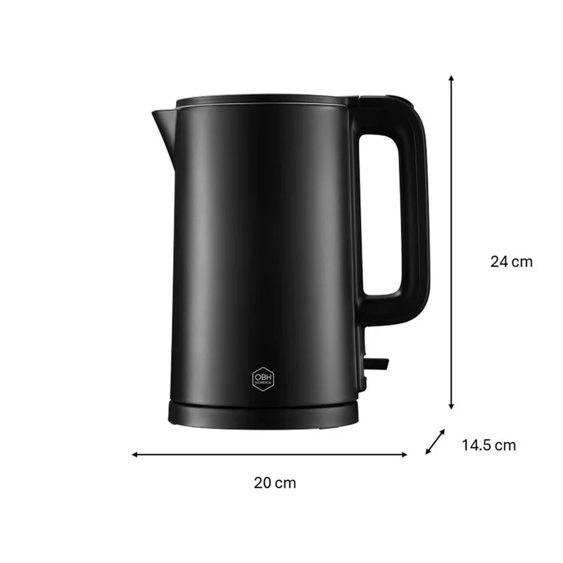 OBH Nordica - Wasserkocher Thermo Protect 1,5 l schwarz