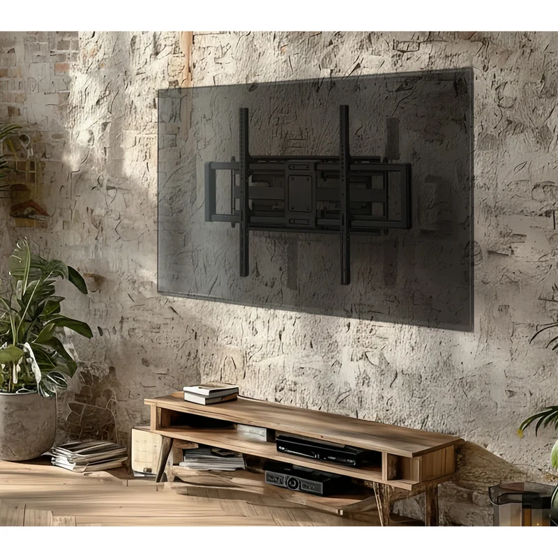 Maclean MC-482 TV Wall Mount Bracket for 60-120" Flat & Curved TVs up to 120kg Max. VESA 900x600 Swivel, Tilt and Rotate, Universal TV Mount TV Bracket