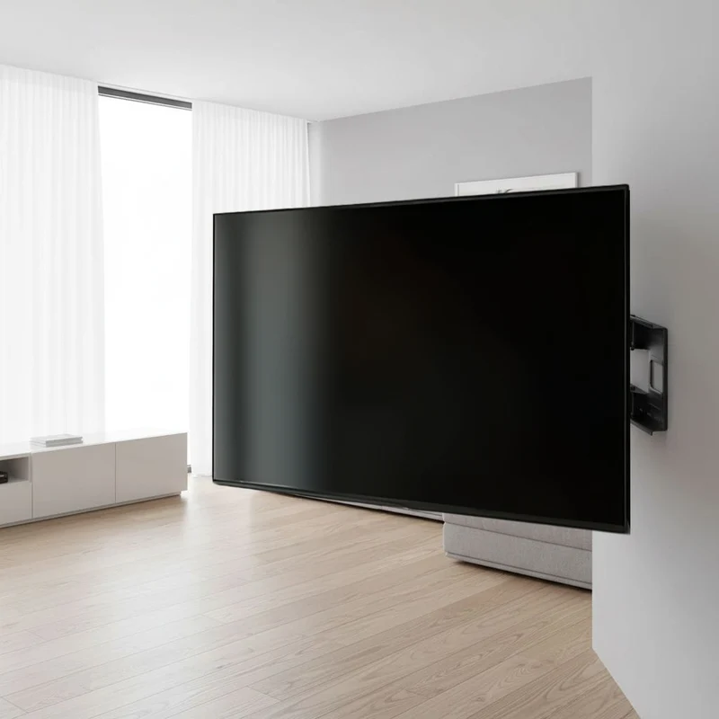 Maclean MC-482 TV Wall Mount Bracket for 60-120" Flat & Curved TVs up to 120kg Max. VESA 900x600 Swivel, Tilt and Rotate, Universal TV Mount TV Bracket