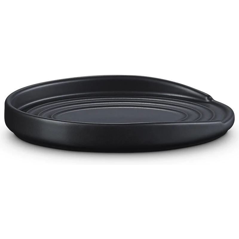 le Creuset Löffelablage oval Schwarz matt