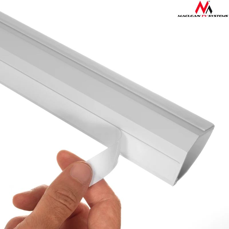 Maclean MCTV-575 Quality Cable Wire Cover White For TV Bracket Stand Strip Tidy Hide Cables