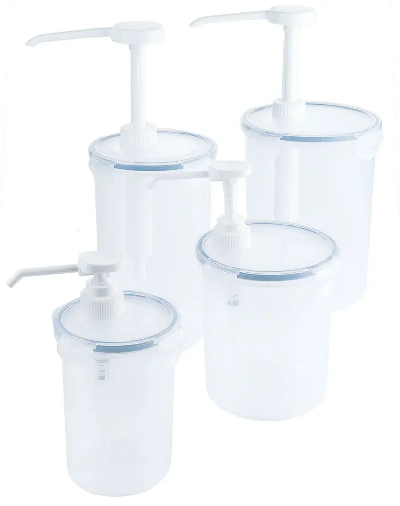 Dispenser 0,44-2 Liter rund mit Pumpenaufsatz