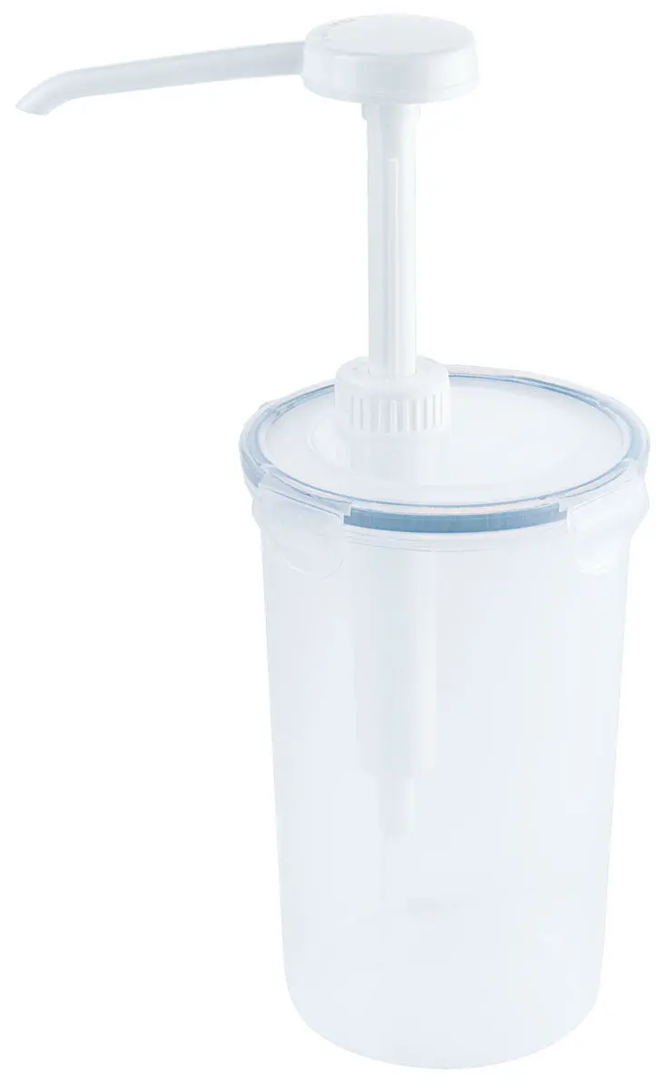 Dispenser 0,44-2 Liter rund mit Pumpenaufsatz