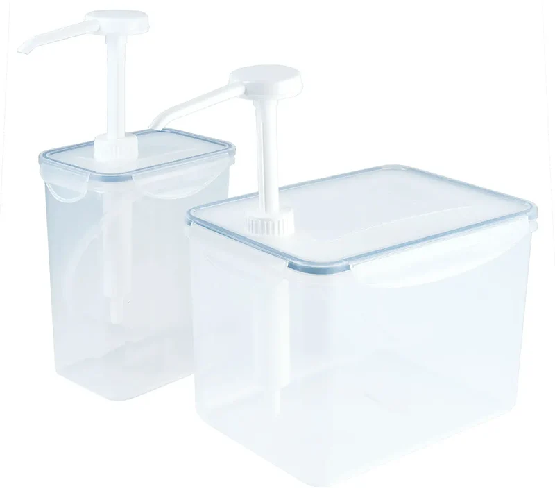 Dispenser 1,5-3,9 Liter eckig mit Pumpaufsatz lebensmittelgeeignet