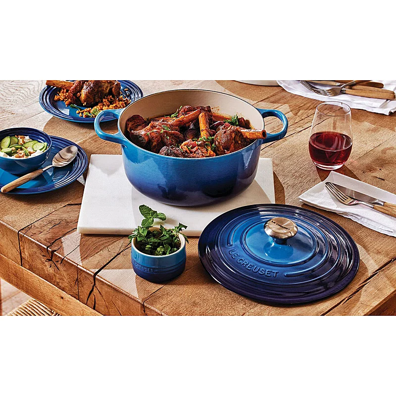 Le Creuset Bräter Signature rund 18 cm Azure