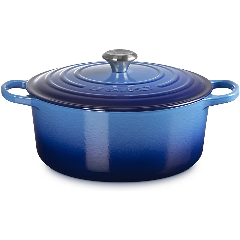 Le Creuset Bräter Signature rund 26 cm Azure