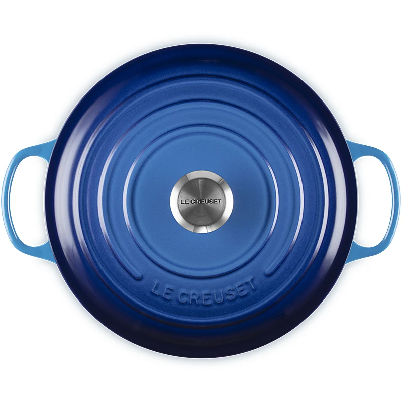 Le Creuset Bräter Signature rund 24 cm Azure