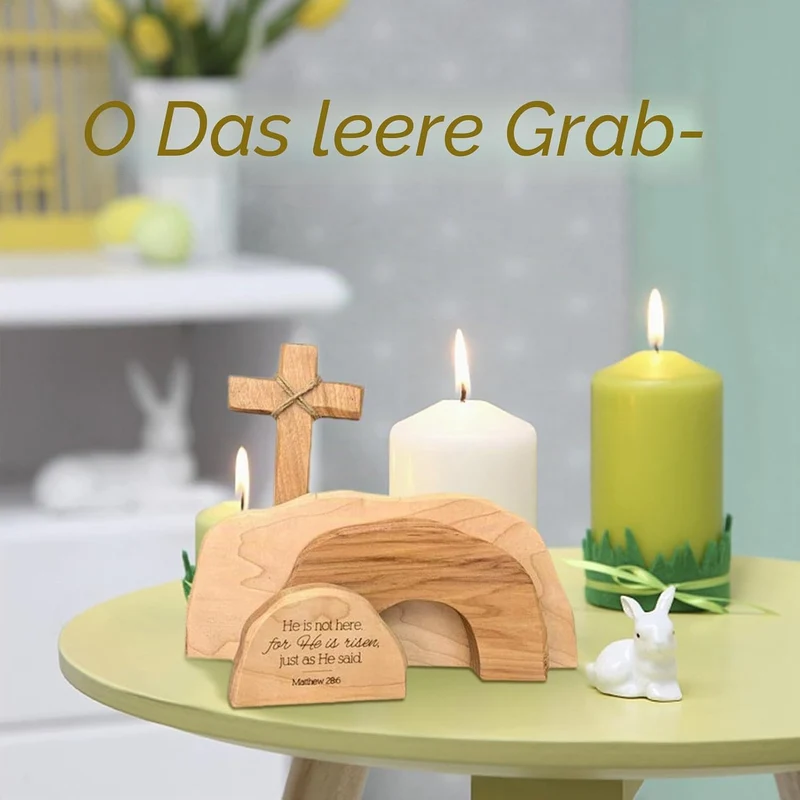 Osterszene Ostern Auferstehungs Szenen Set Osterkrippe Set Mit Mit Dem Leeren Grab Und Kreuz, Jesus