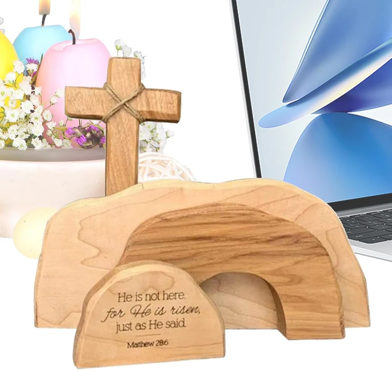 Osterszene Ostern Auferstehungs Szenen Set Osterkrippe Set Mit Mit Dem Leeren Grab Und Kreuz, Jesus