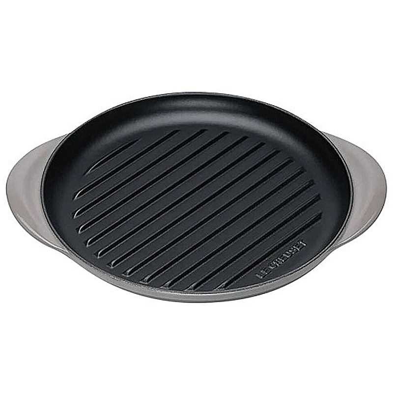 Le Creuset Grillplatte rund 25 cm Flint
