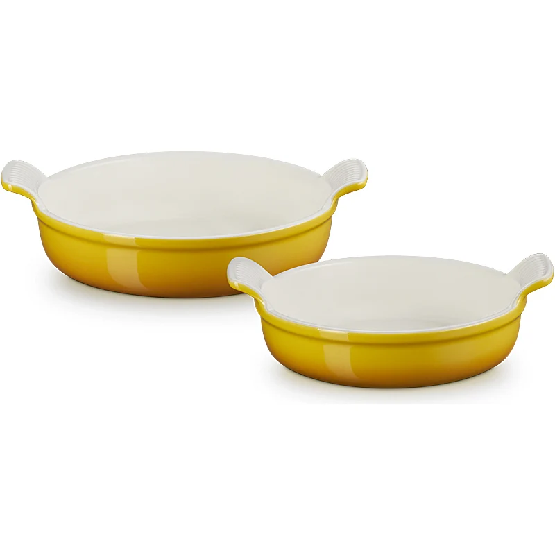 Le Creuset Auflaufformen-Set rund Tradition 20/24 cm Nectar