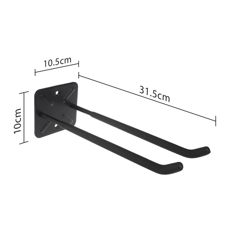 Maclean Set of 4 Wall Mounts for Tools, Wheels, Ladders, and Bicycles, Steel, Max. Load 70 kg, MC-436