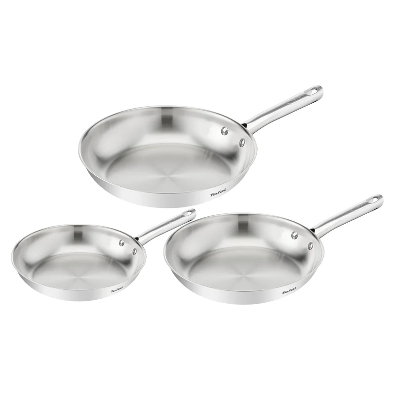 Tefal Duetto On, B866S334 Pfannen-Set, 20/24/28 cm, hochwertiger Edelstahl, 10 Jahre Garantie
