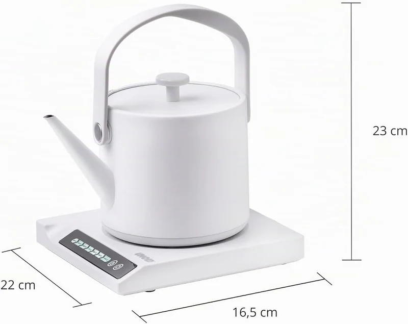 Unold 18210 Blitzkocher Clara, Wasserkocher, 1.000 W, 0,6L – 360° drehbar, mit Warmhaltefunktion, 7